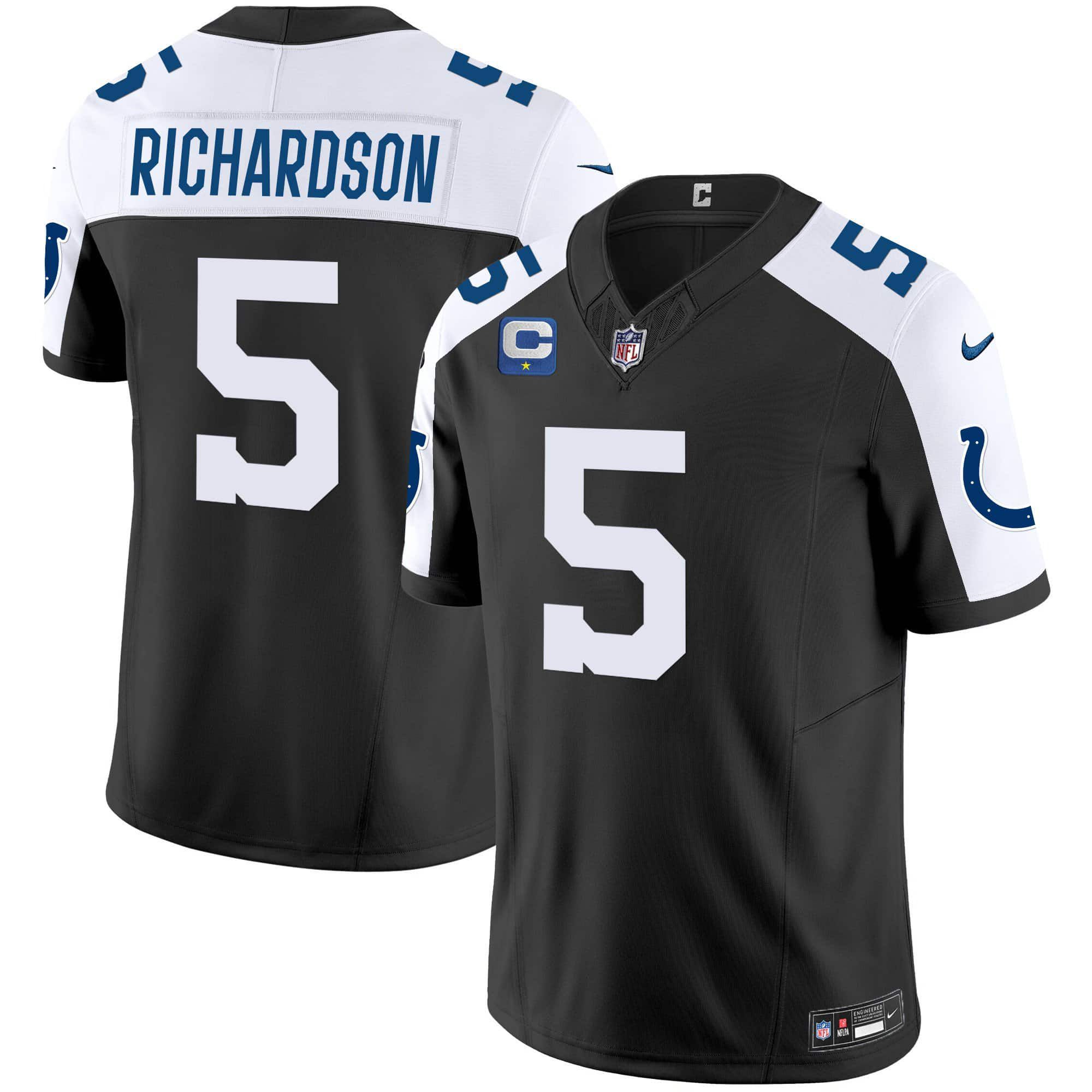 Men Indianapolis Colts #5 Richardson Black 2024 Nike Vapor Limited NFL Jersey->indianapolis colts->NFL Jersey